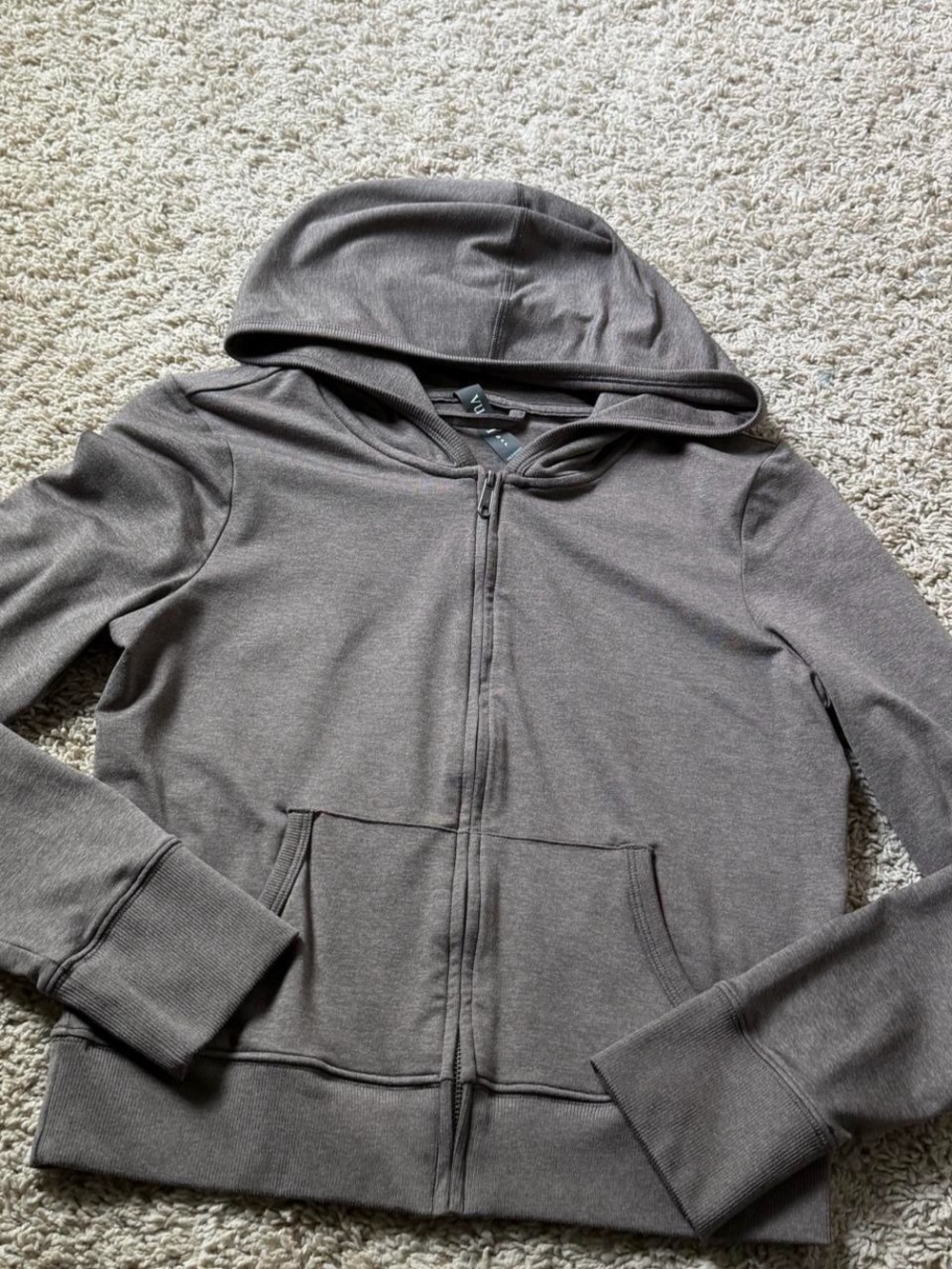 Vuori Halo Mini Full Zip in Chia Heather